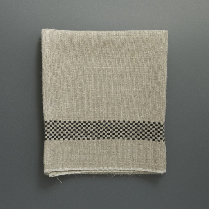 French Linen Tea Towel Chequer